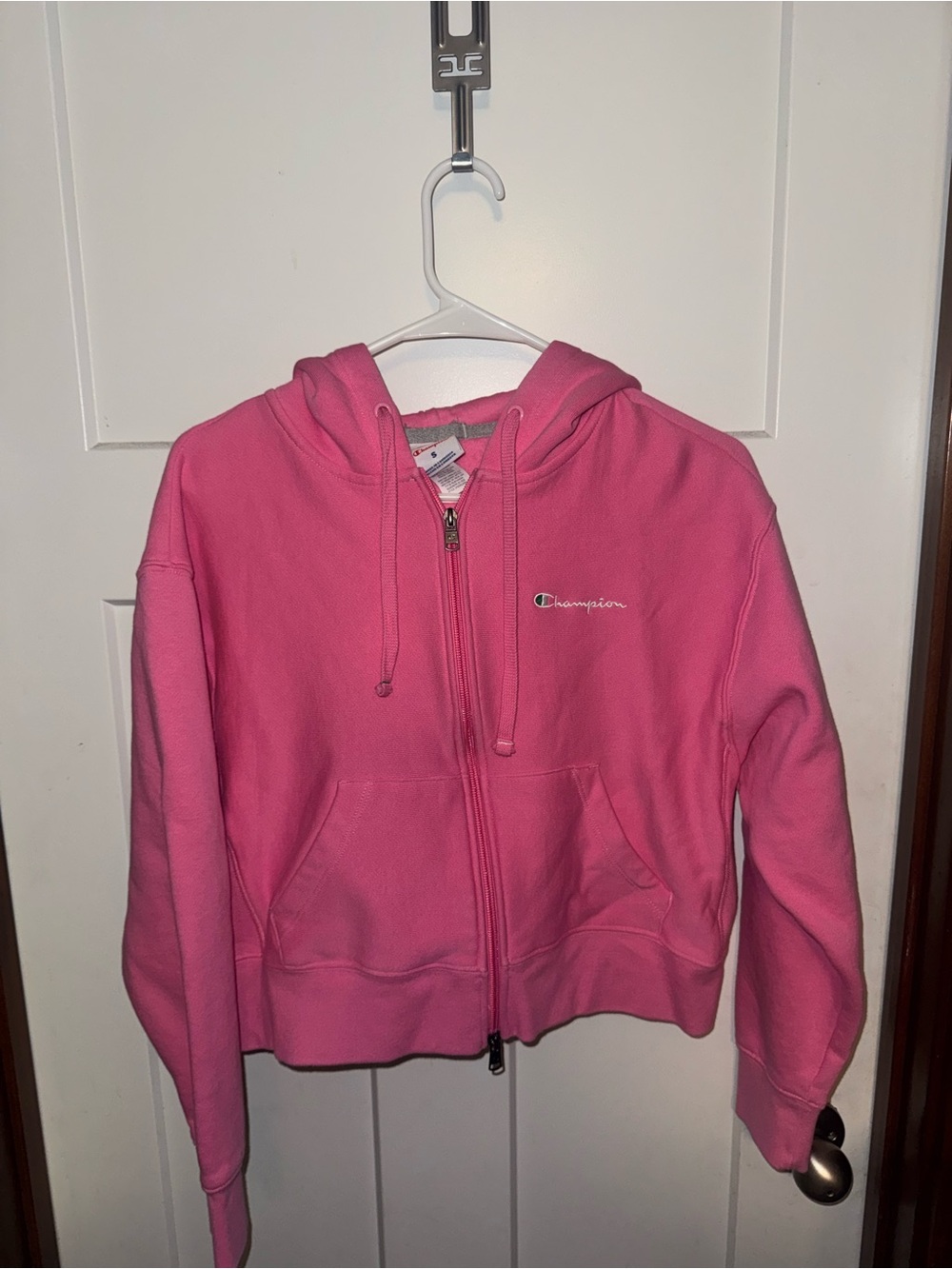 Champion Pink Zip-Up Hoodie Sweatshirt